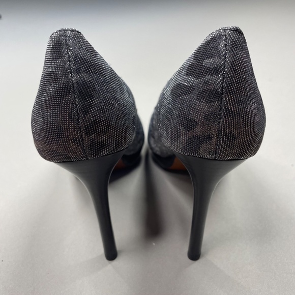 NEW Donald J Pliner Heels Womens 7 black gray animal print elli pumps designer - Picture 5 of 13